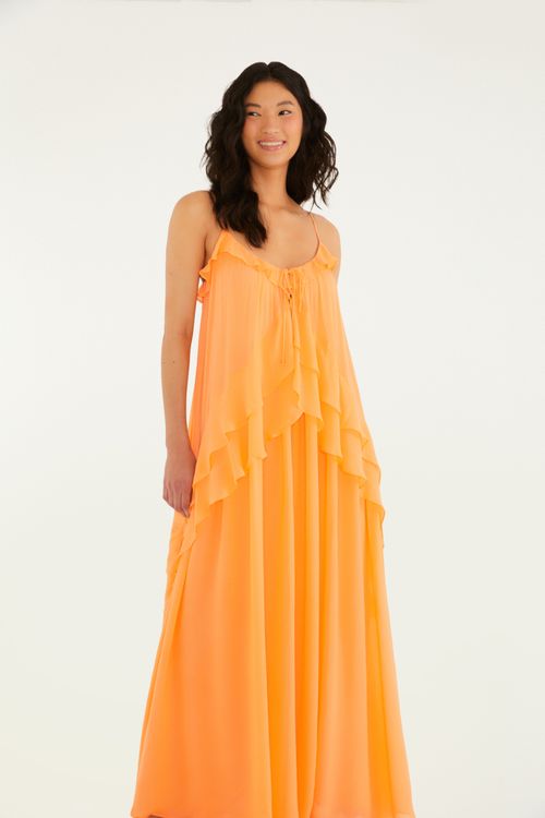 Vestido Babado Alcinhas