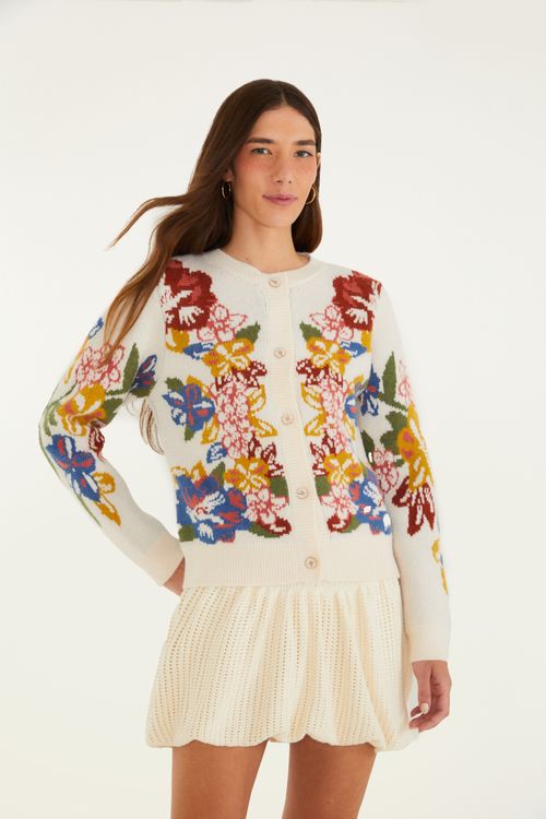 Cardigan Tricot Tropicalzinho
