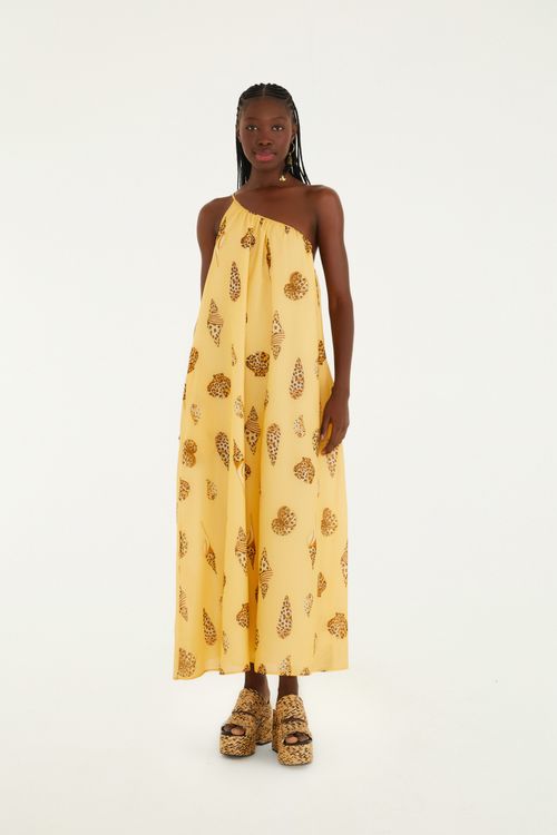 Vestido Longo Concha Pintada