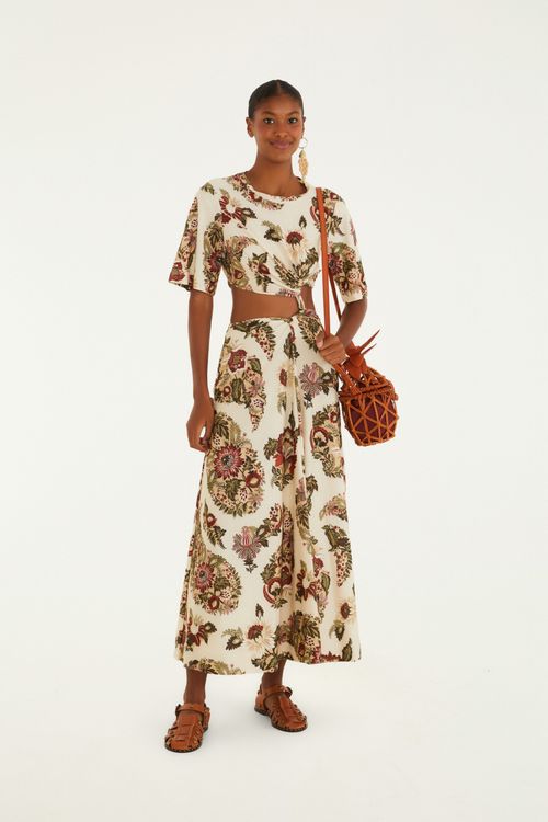 Vestido Midi Torcao Floral Raiana