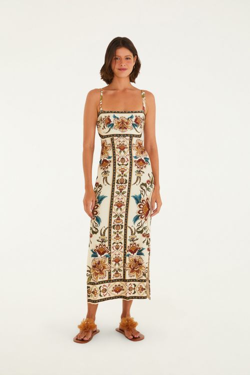 Vestido Midi Jardim Majestoso