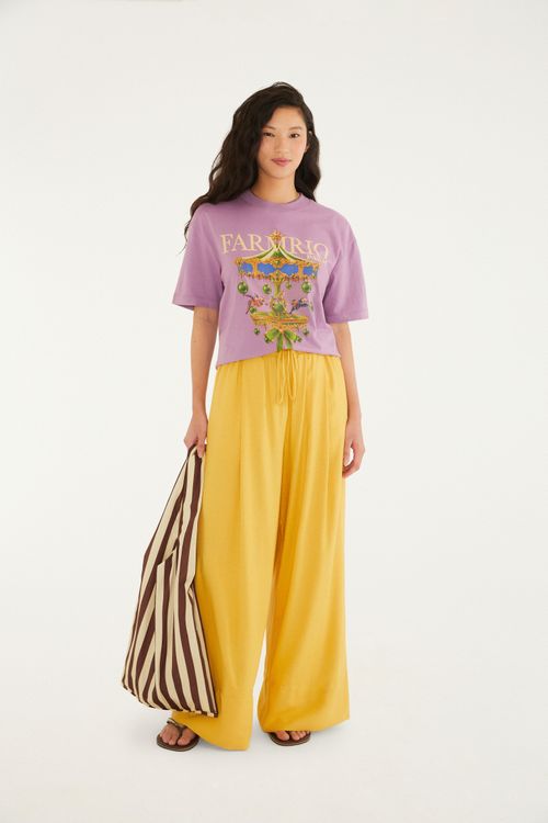 Calca Pregas Bolso Afaiataria