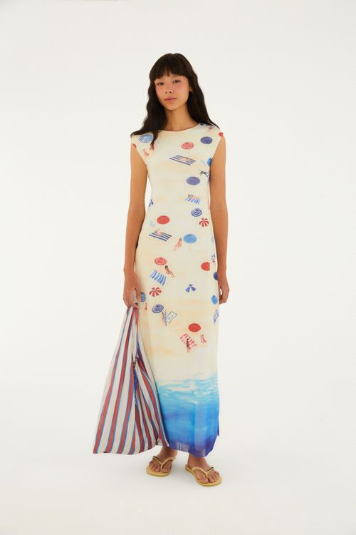 Vestido Tule Praia Do Poa