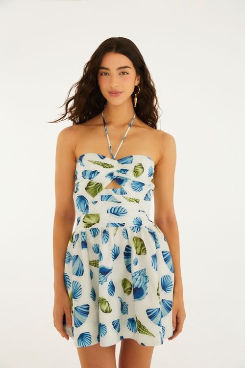 Vestido Curto Concha Litoral