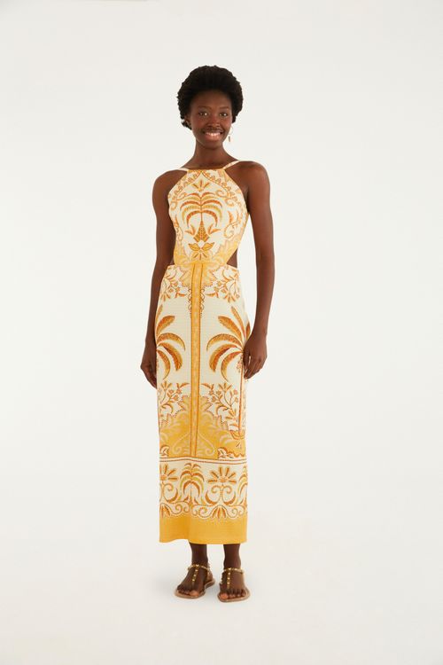 Vestido Midi Paisagem Tropical