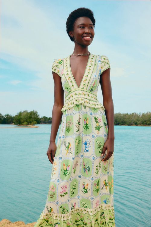 Vestido Cropped Porcelana Tropical