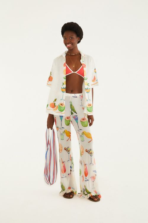 Calca Babado Tule Coquetel