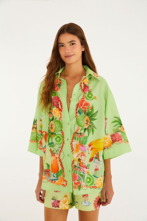 Camisa Coquetel Verde