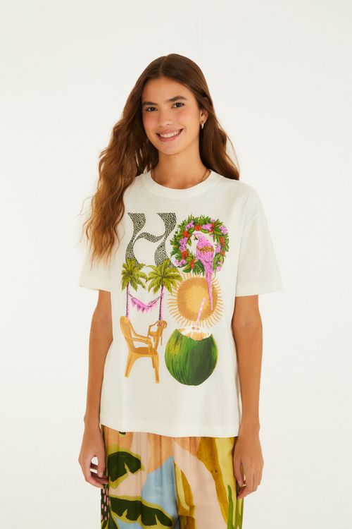 Tshirt Media Hohoho Off White