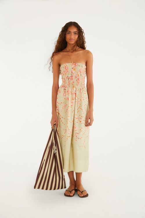 Vestido Midi Flor De Cerejeira