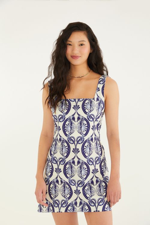 Vestido Curto Cavalos Marinhos