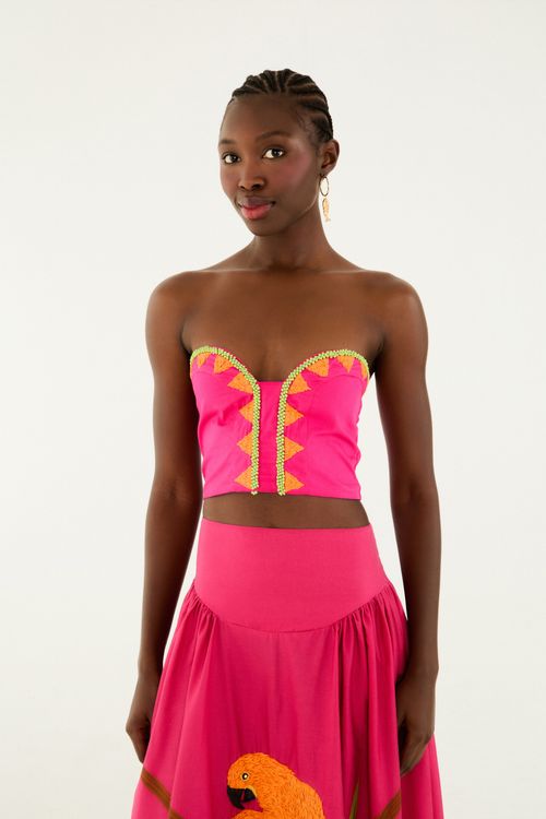 Top Franjas Flor De Aire