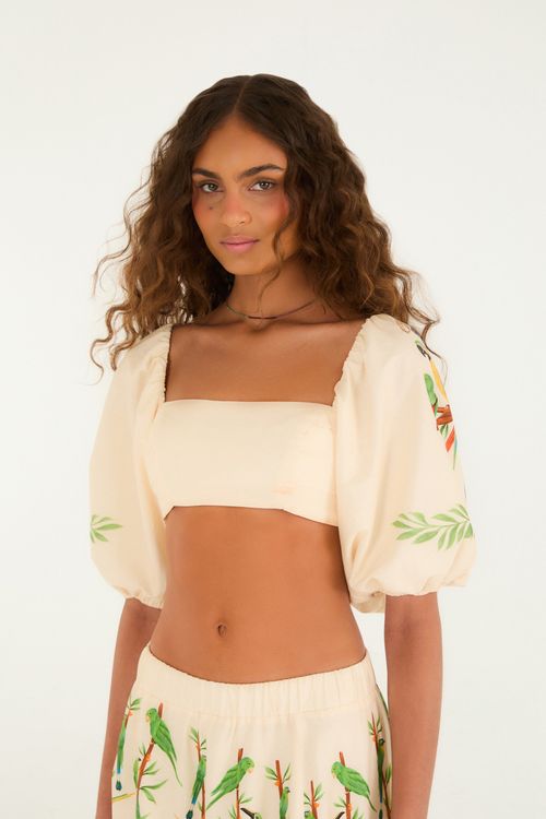 Blusa Pregas Flor De Aire
