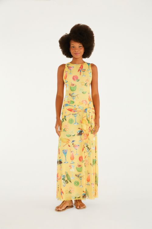 Vestido Amarracao Coquetel Tropical