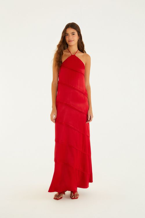 Vestido Frente Unica Cetim