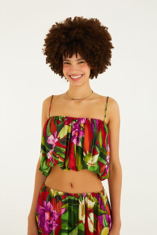 Blusa Balone Folhagem